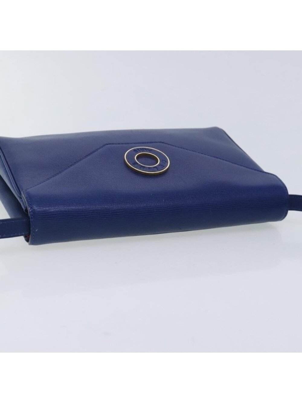 Authentic CELINE Shoulder Bag Leather Blue Gold - Picture 13 of 16